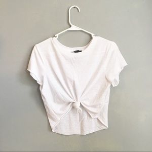 Tie up cropped tee
